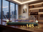 لوحة أسم مكتب فاخر ( خشبي - زجاج )